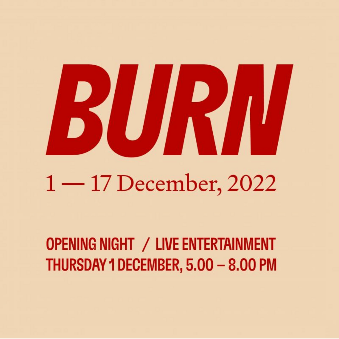 Group Show - Burn @ Side Gallery, Brisbane December 1 - 17