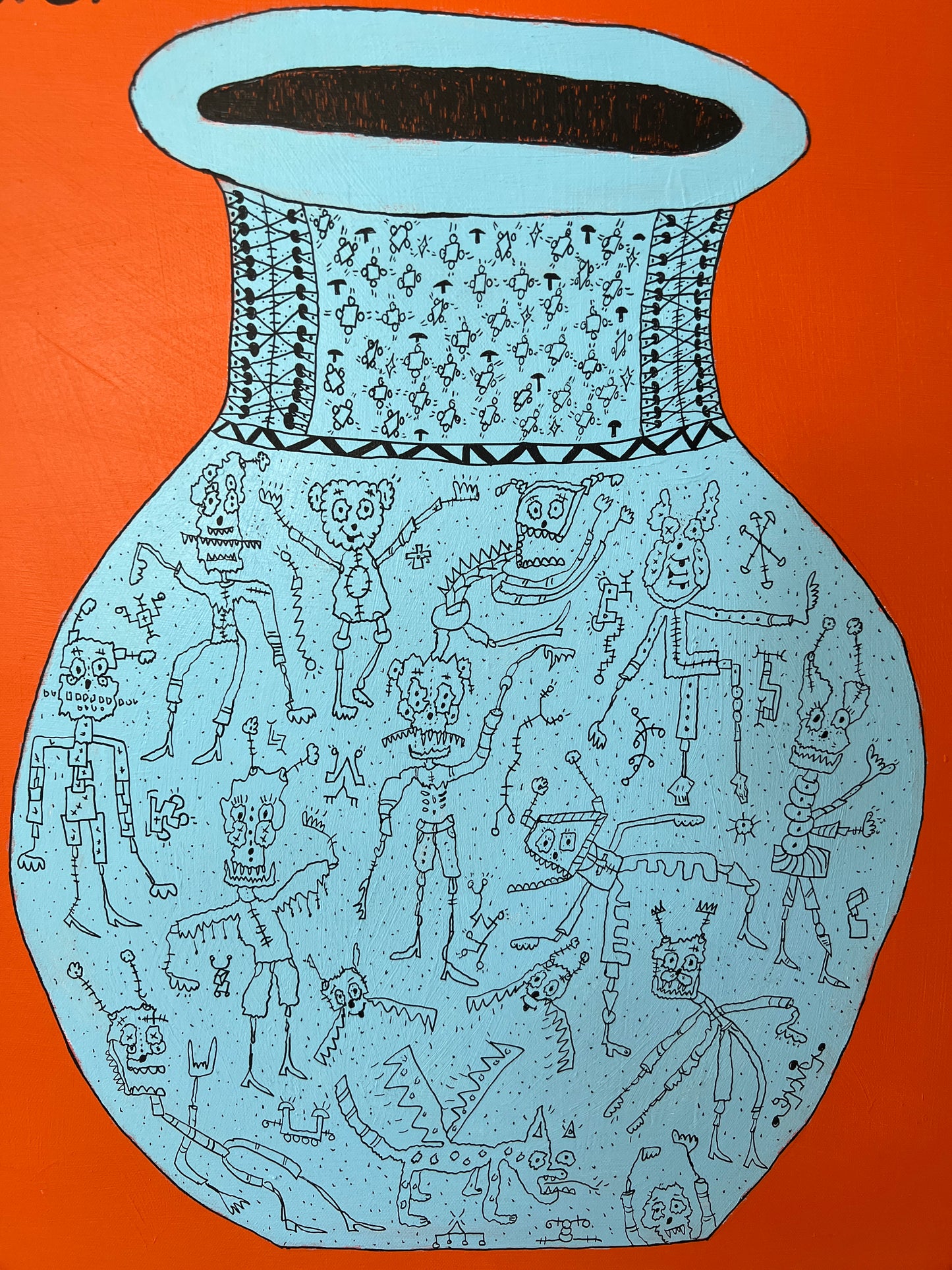 Terracotta stamnos (jar) Painting