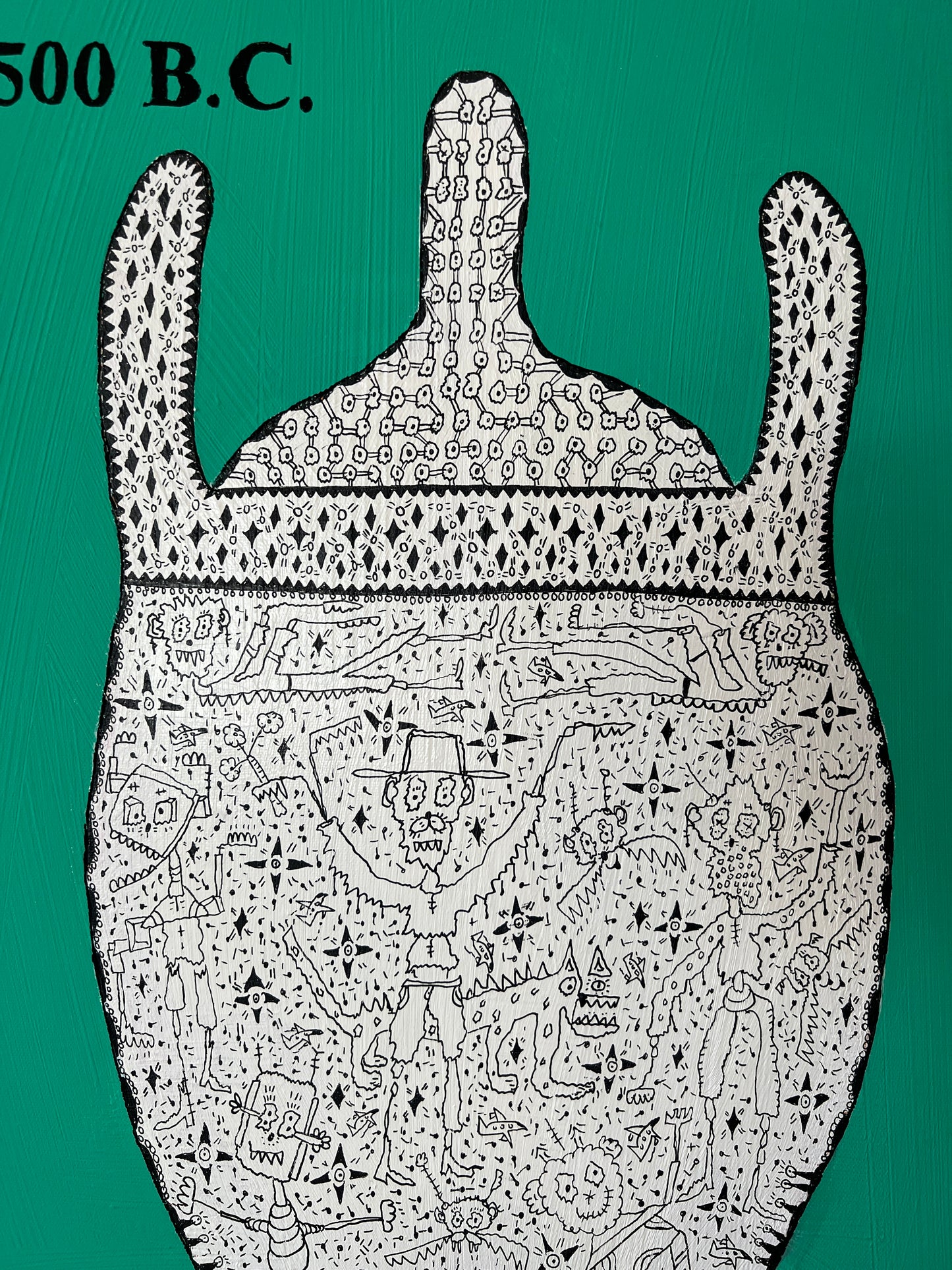 Terracotta Panathenaic prize amphora Painting
